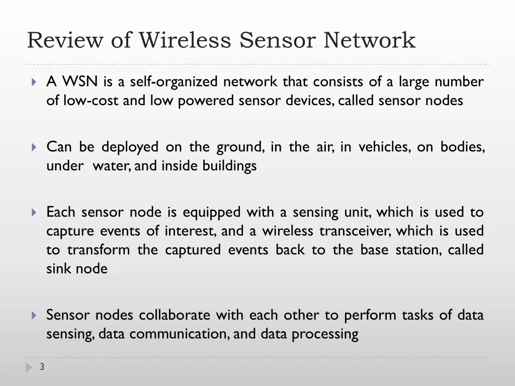 review of wireless sensor network