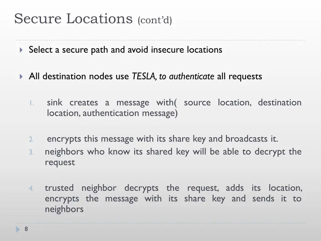 secure locations cont d