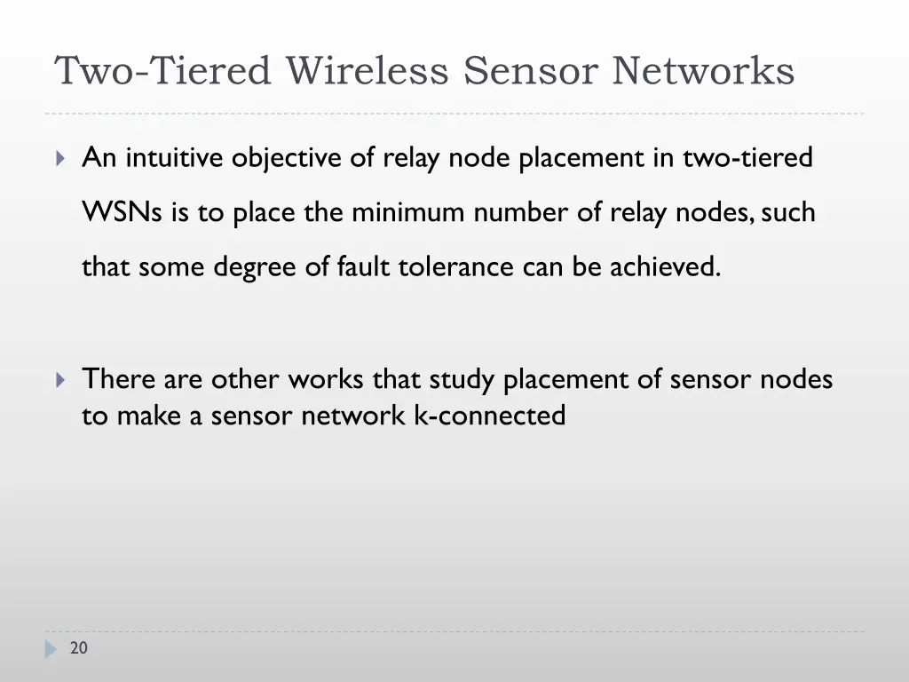 two tiered wireless sensor networks 1