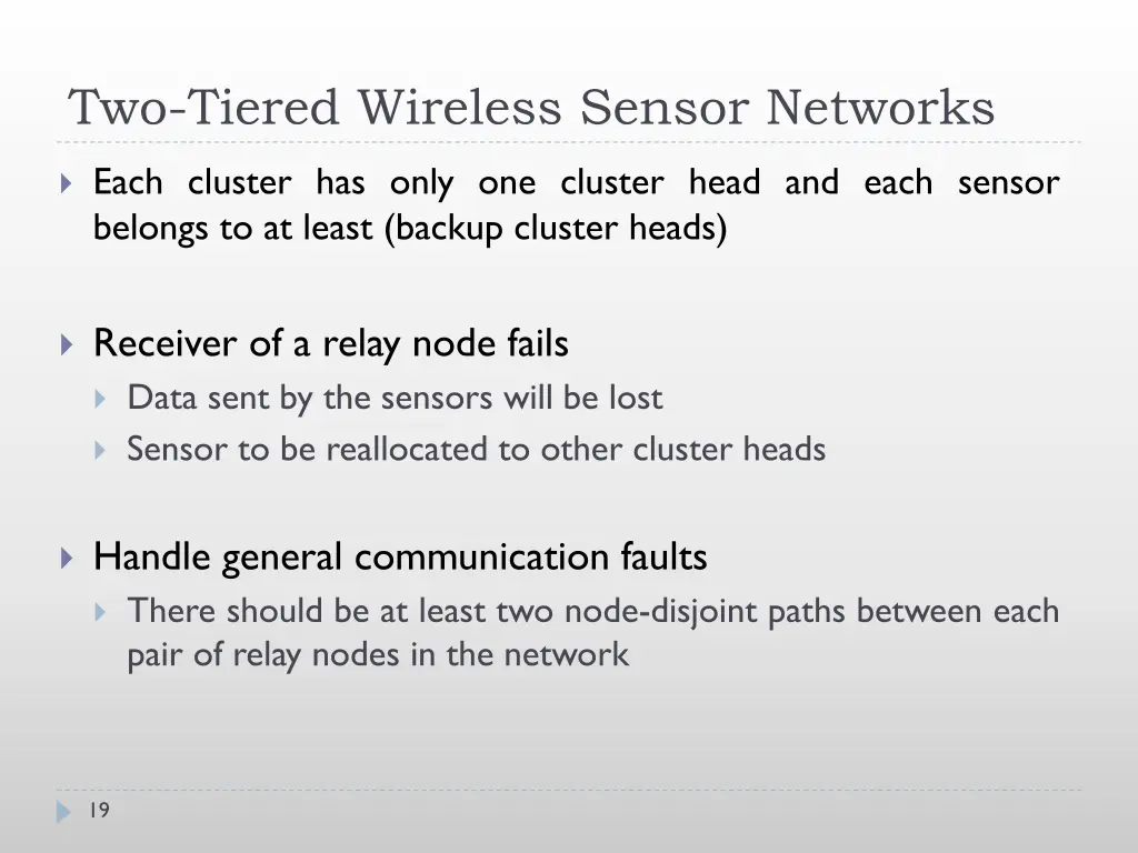 two tiered wireless sensor networks
