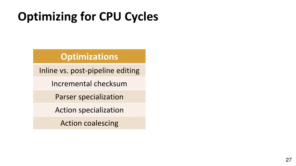 optimizing for cpu cycles