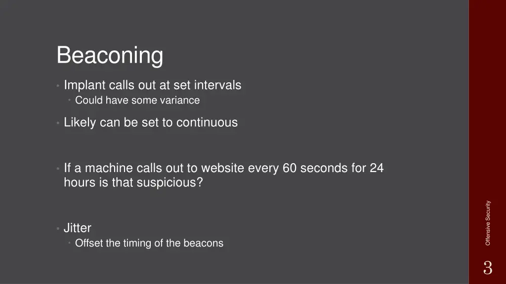 beaconing