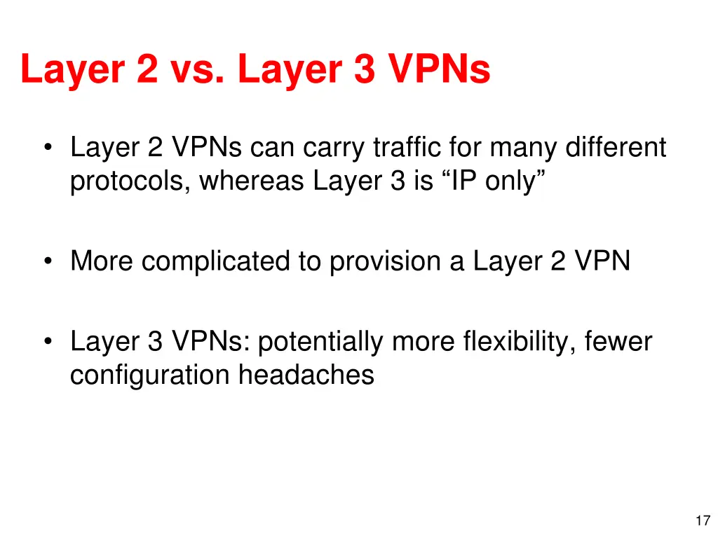 layer 2 vs layer 3 vpns