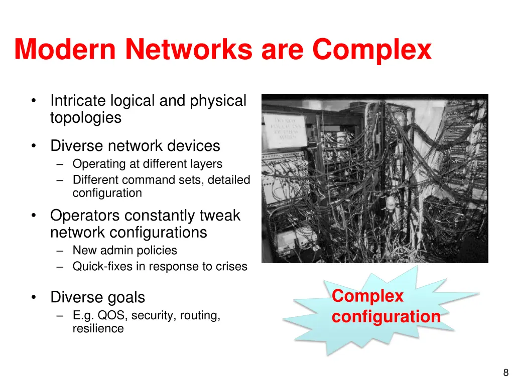 modern networks are complex