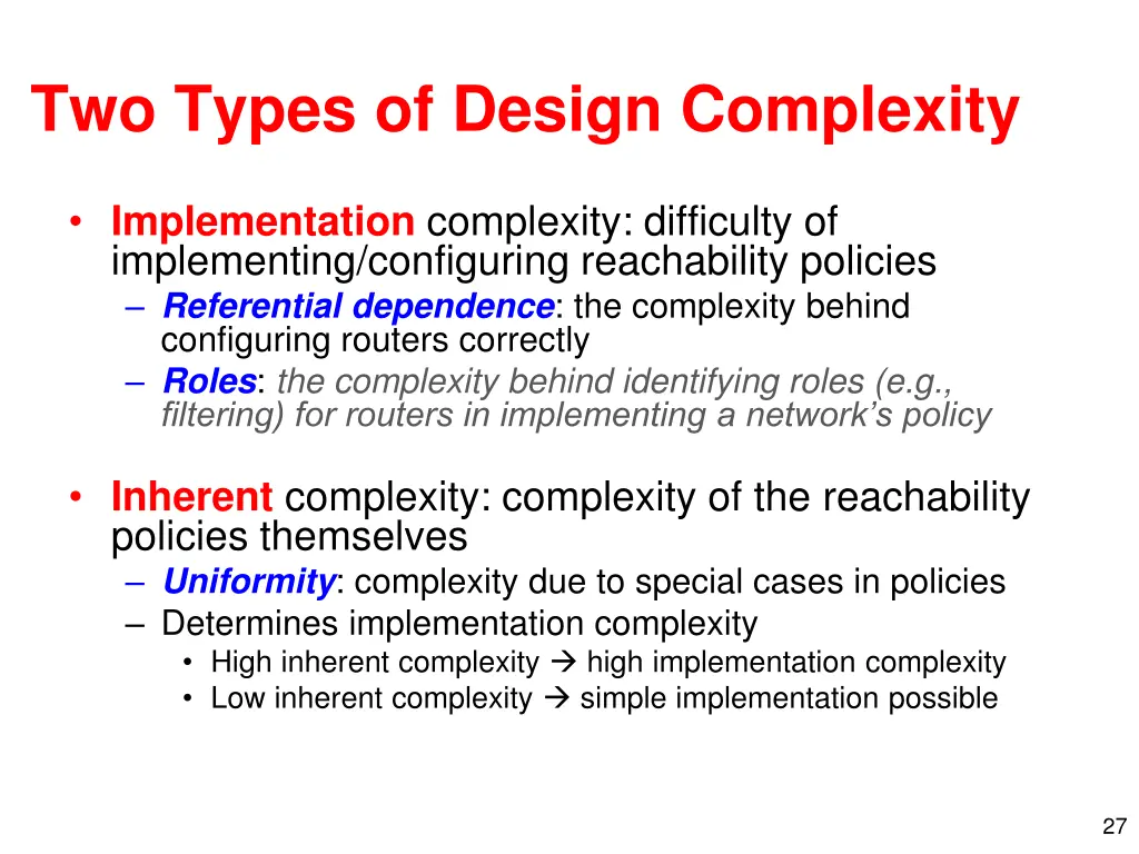 two types of design complexity