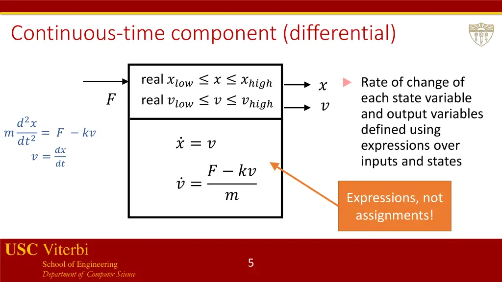 continuous time component differential