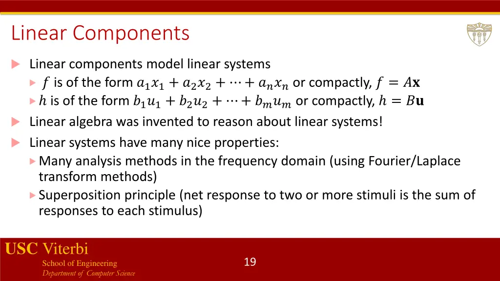 linear components