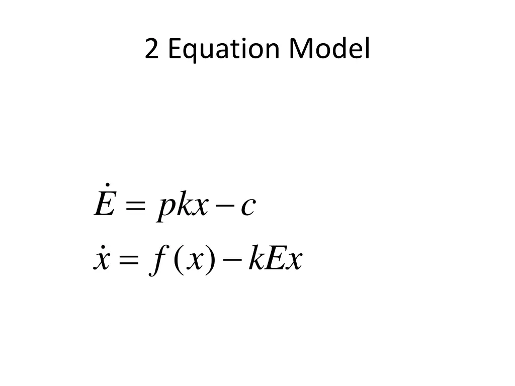 2 equation model