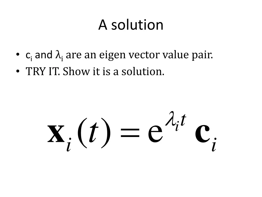 a solution