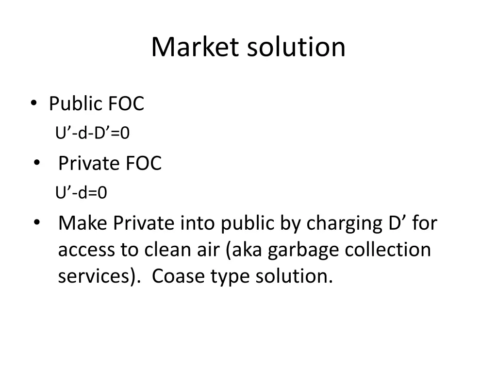 market solution