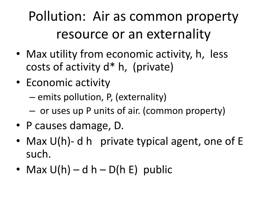 pollution air as common property resource