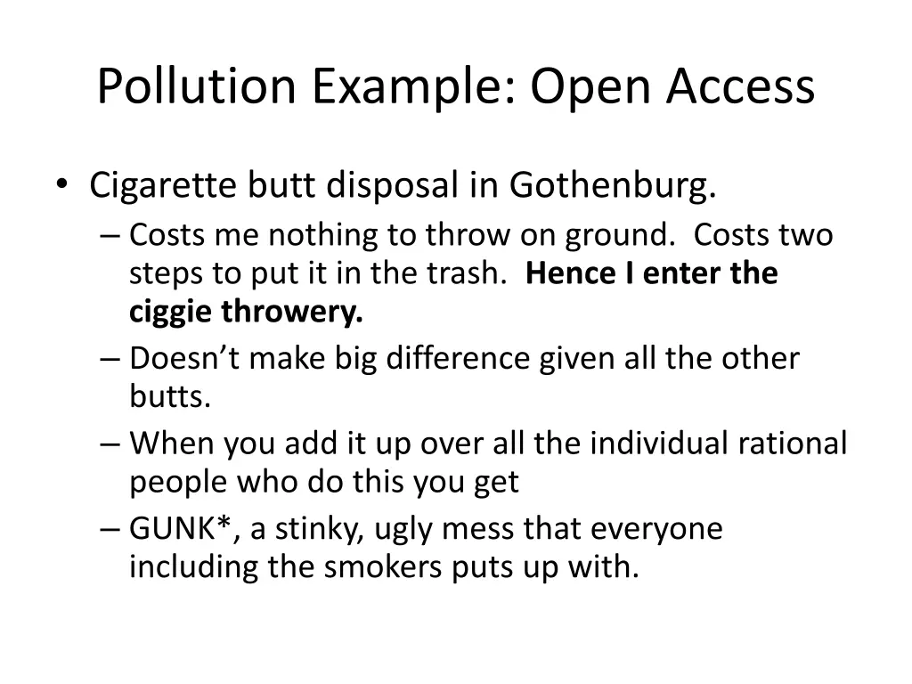 pollution example open access