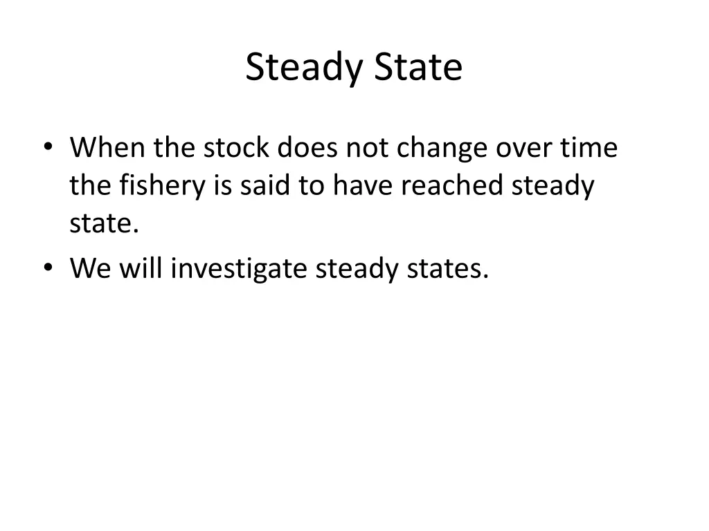 steady state