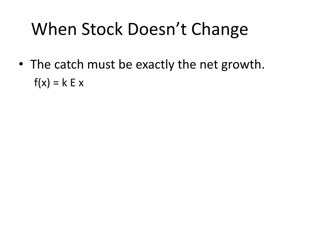 when stock doesn t change