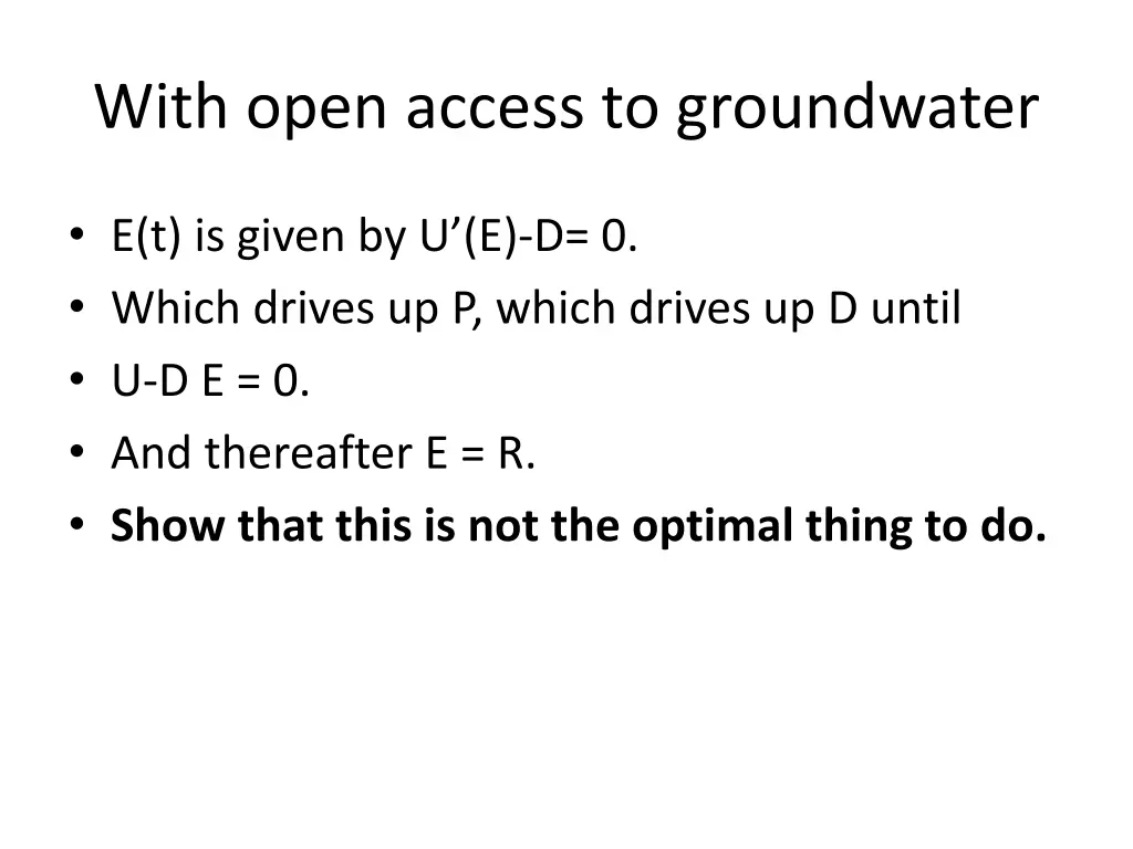 with open access to groundwater