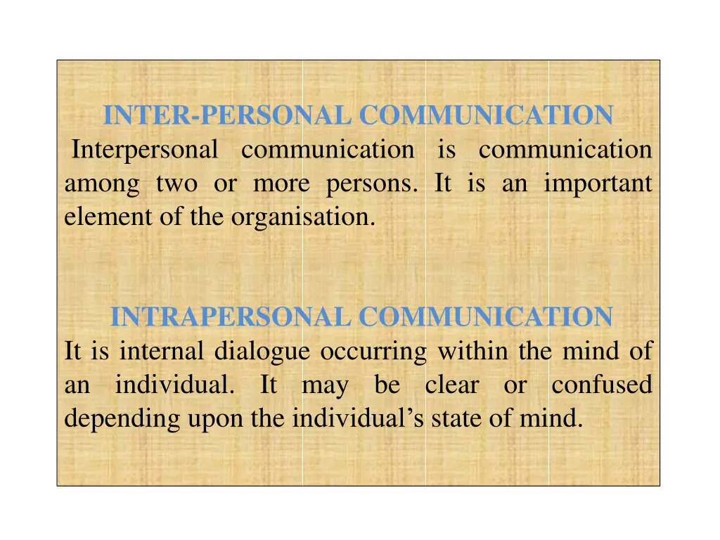 inter personal communication interpersonal