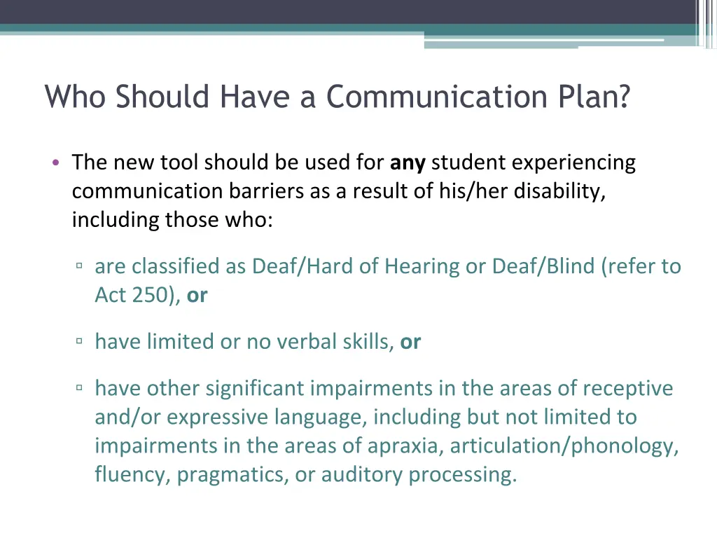 who should have a communication plan