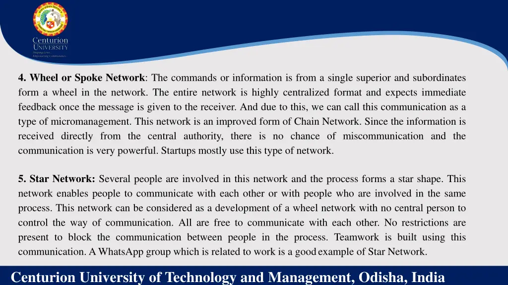 4 wheel or spoke network the commands