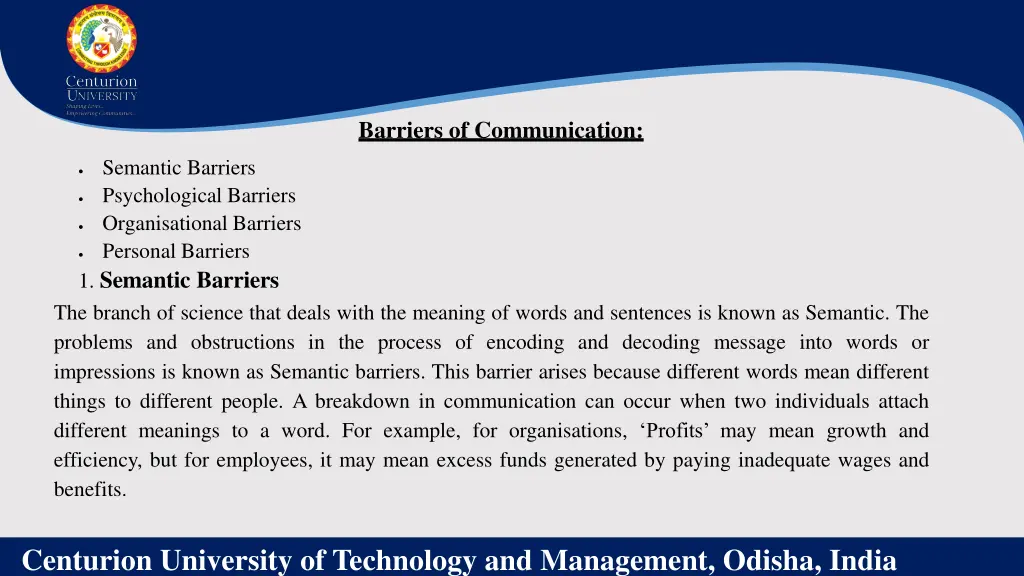 barriers of communication