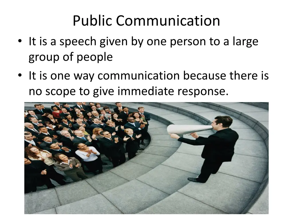 public communication it is a speech given