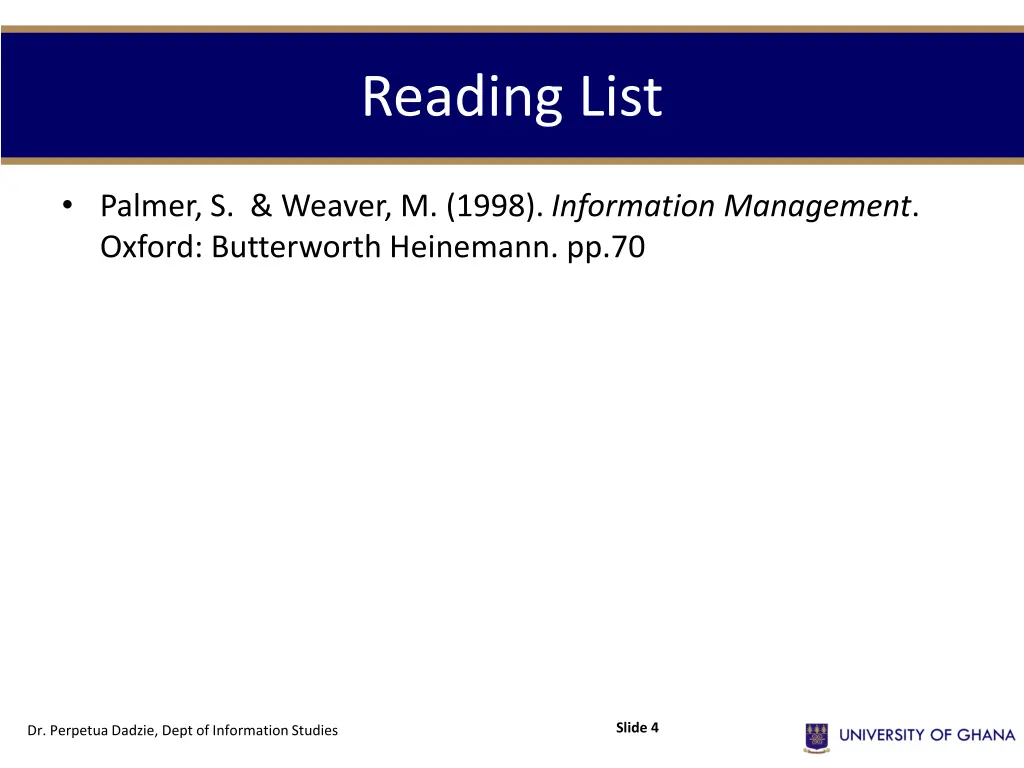 reading list
