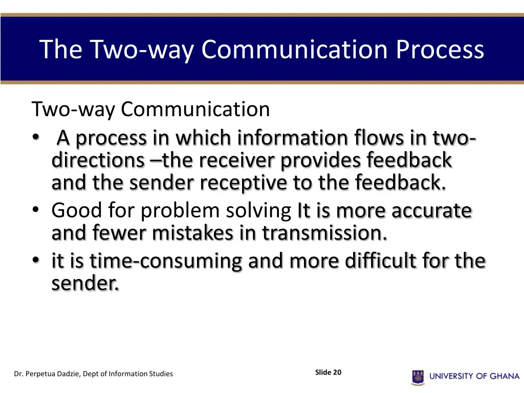 the two way communication process