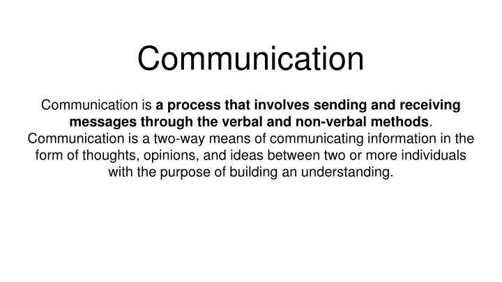 communication