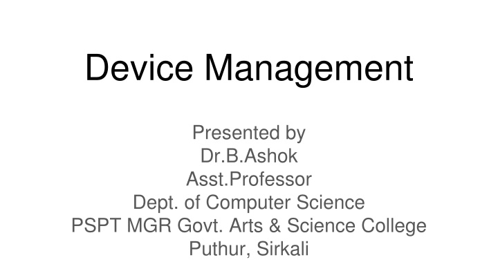 device management