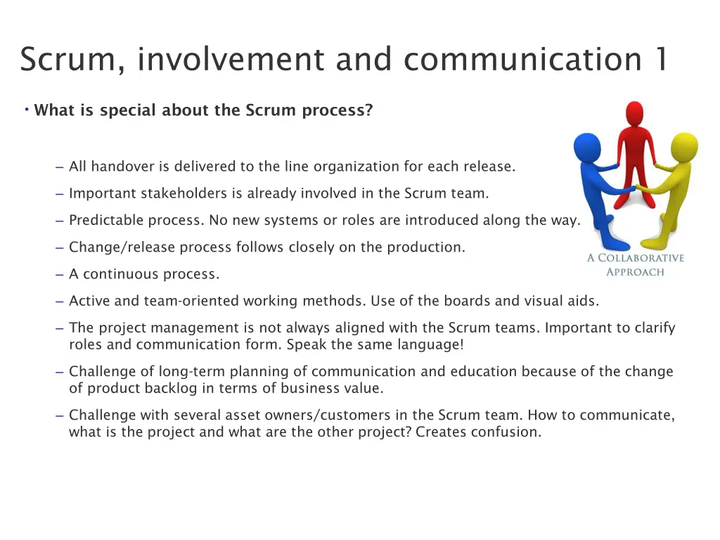 scrum involvement and communication 1