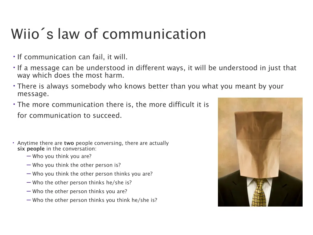 wiio s law of communication