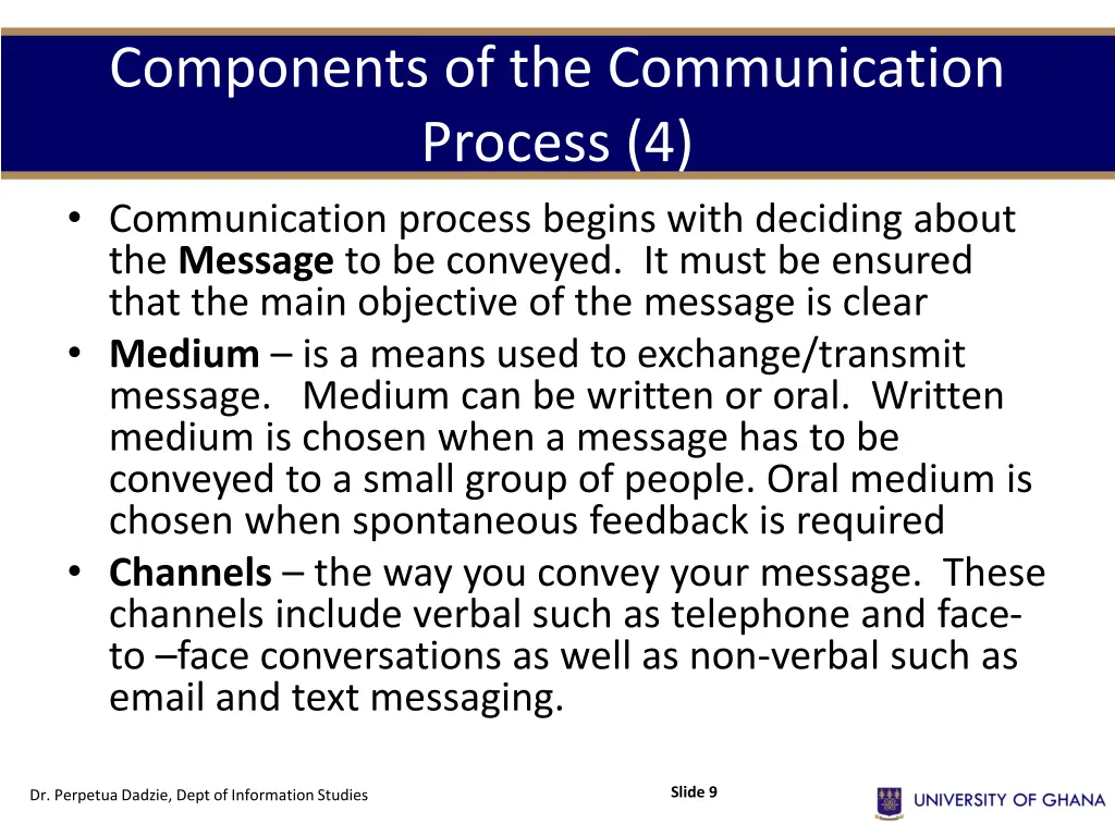 components of the communication process 1
