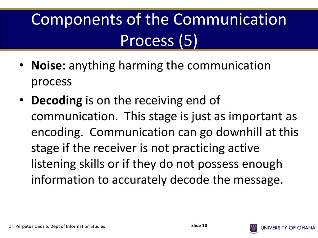 components of the communication process 5