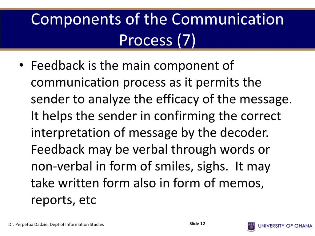 components of the communication process 7