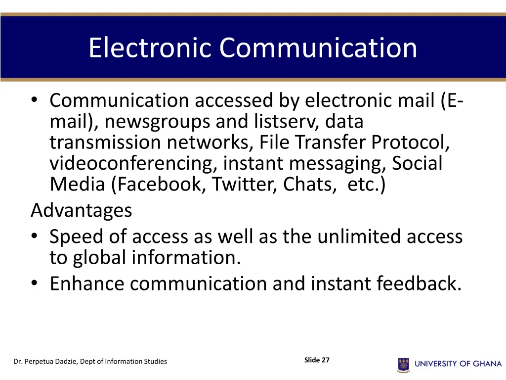 electronic communication