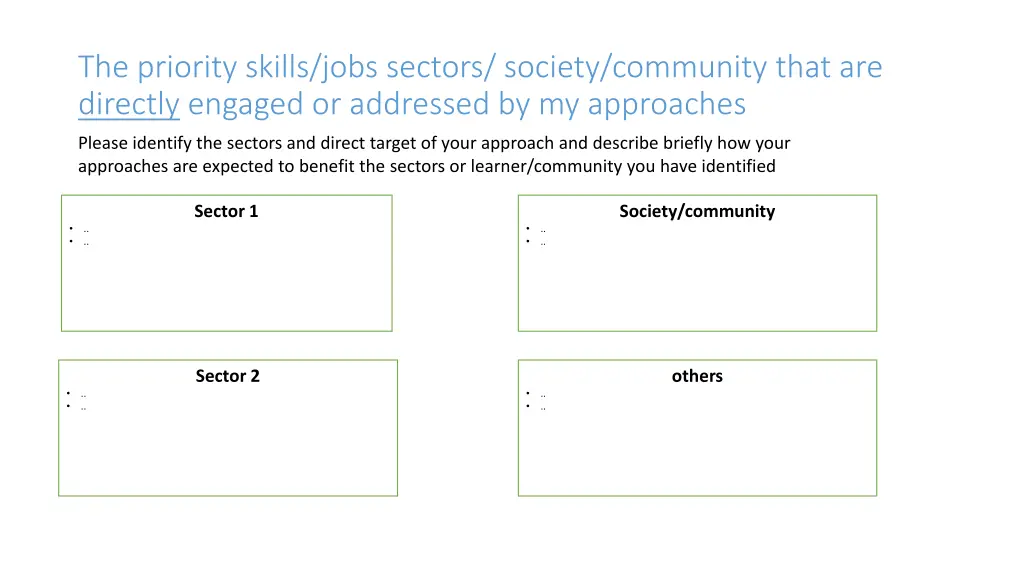 the priority skills jobs sectors society