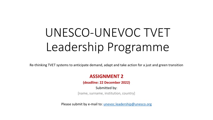unesco unevoc tvet leadership programme