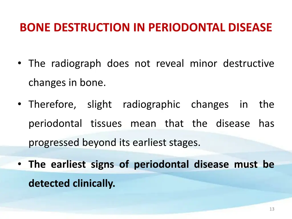 bone destruction in periodontal disease