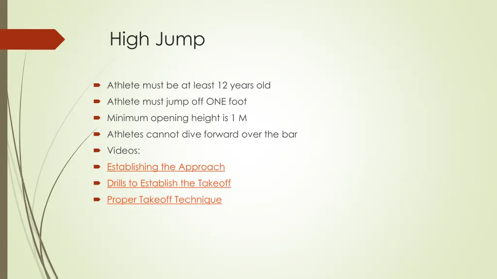 high jump