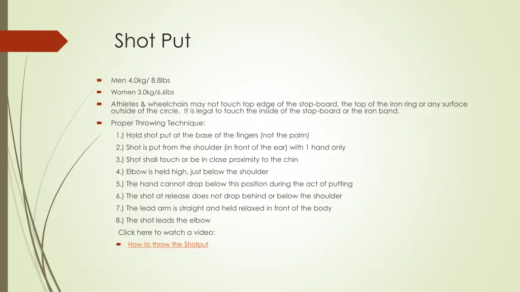 shot put