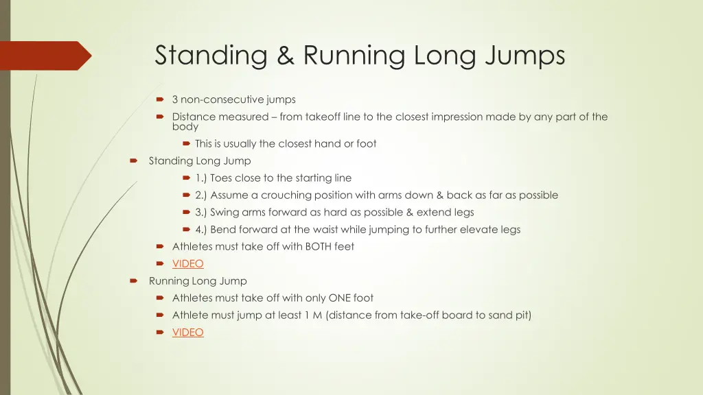 standing running long jumps
