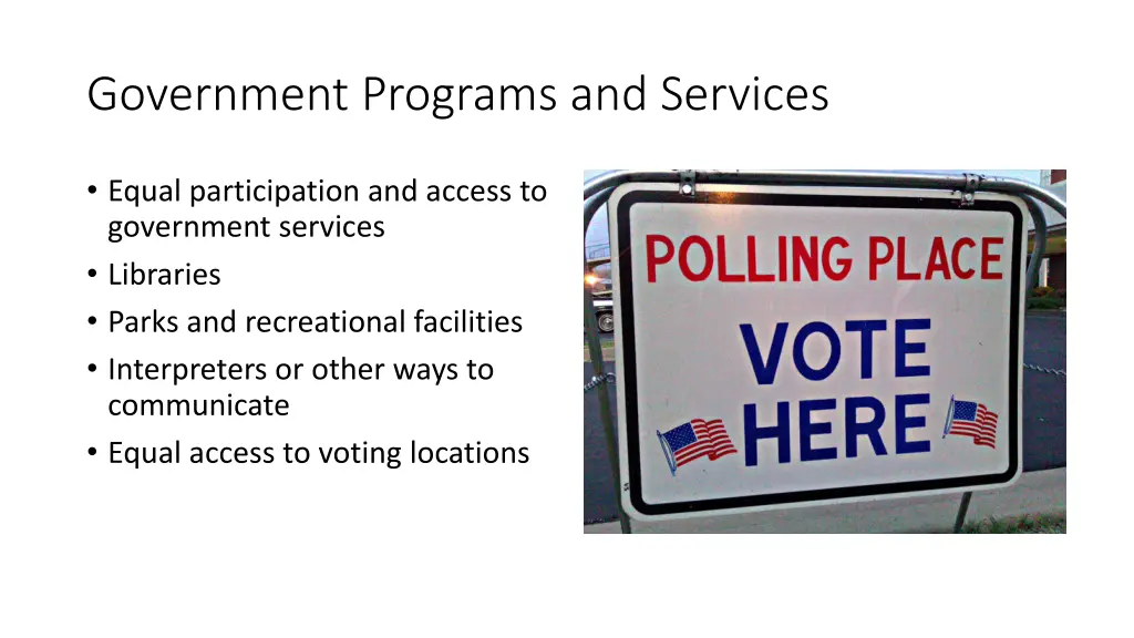 government programs and services