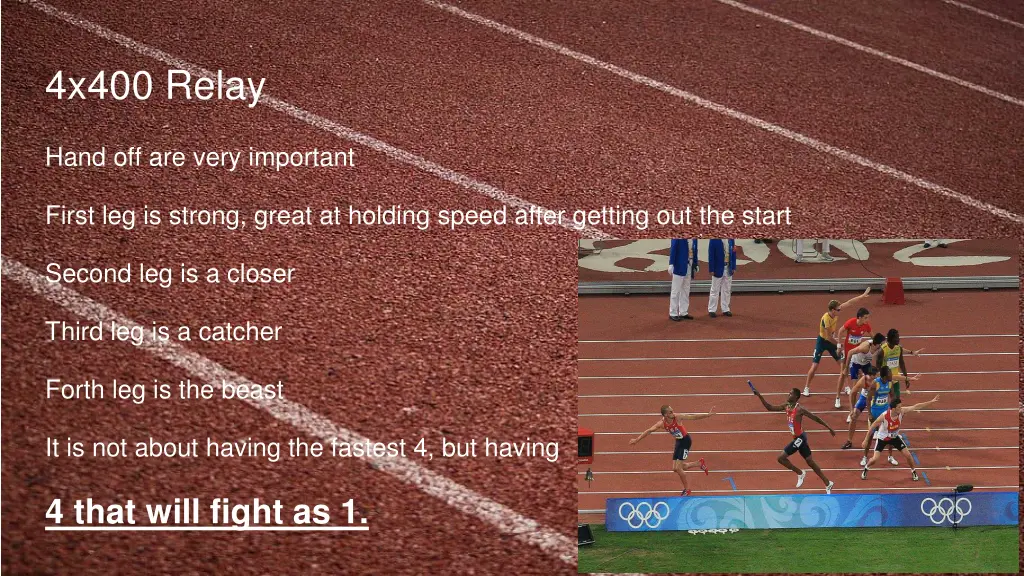 4x400 relay