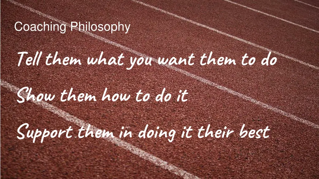 coaching philosophy