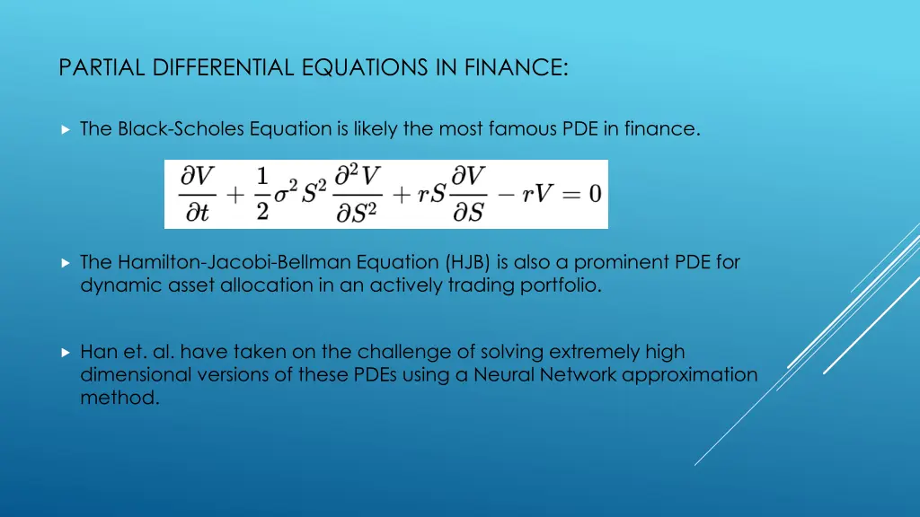 partial differential equations in finance
