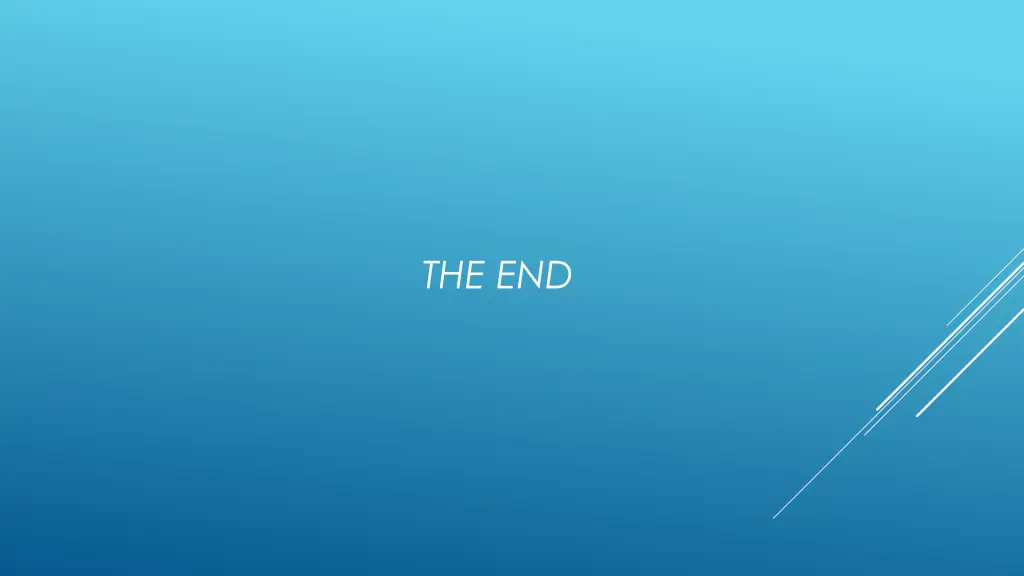 the end