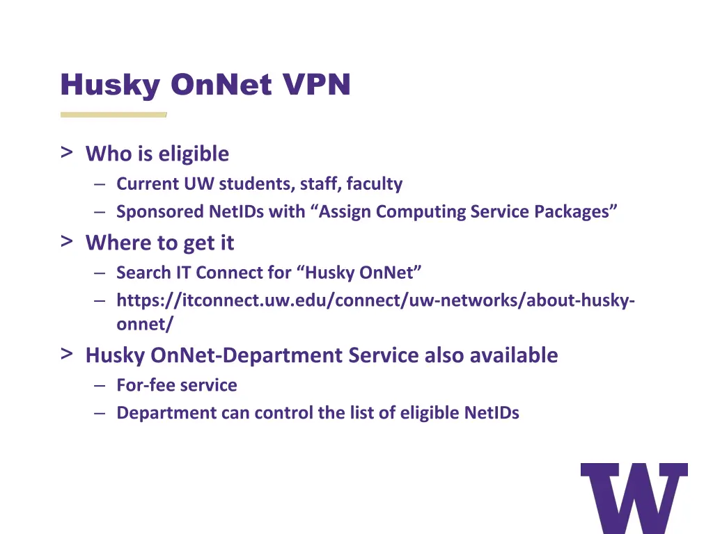 husky onnet vpn