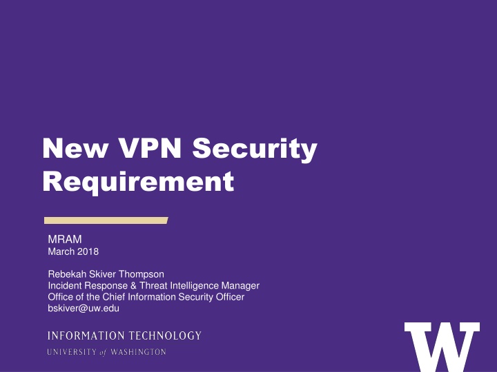 new vpn security requirement