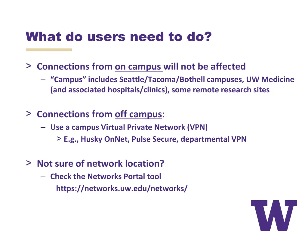 what do users need to do