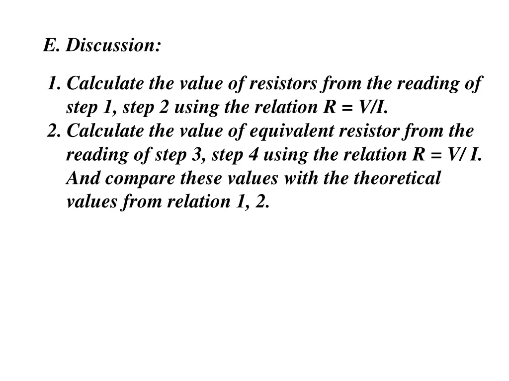 e discussion