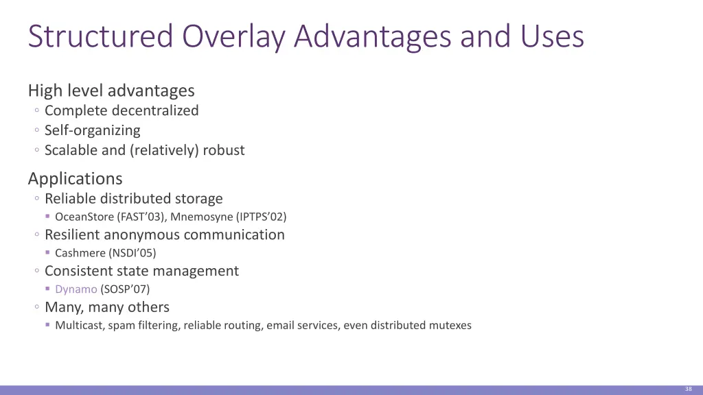 structured overlay advantages and uses